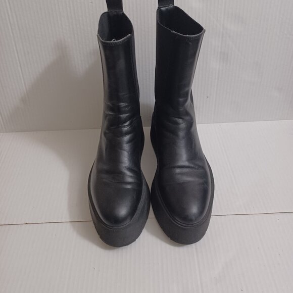 ZARA CHUNKY PLATFORM ANKLE BOOTS - GOTH GRUNGE STYLE - Picture 1 of 13